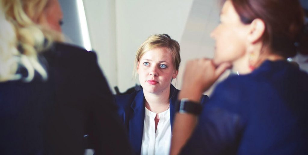 young woman interviewing