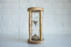 wooden hour glass